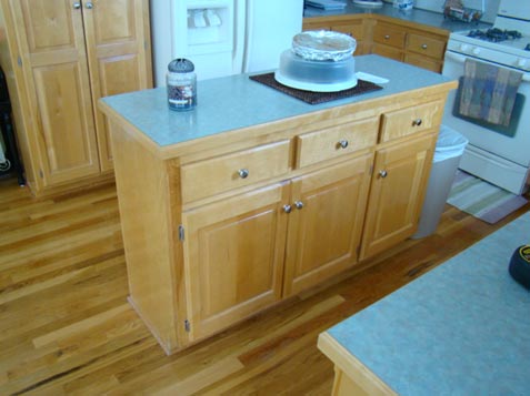 Kitchen Island Cabinet - before